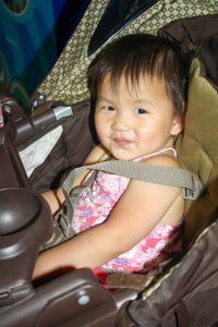 Isabella in carseat