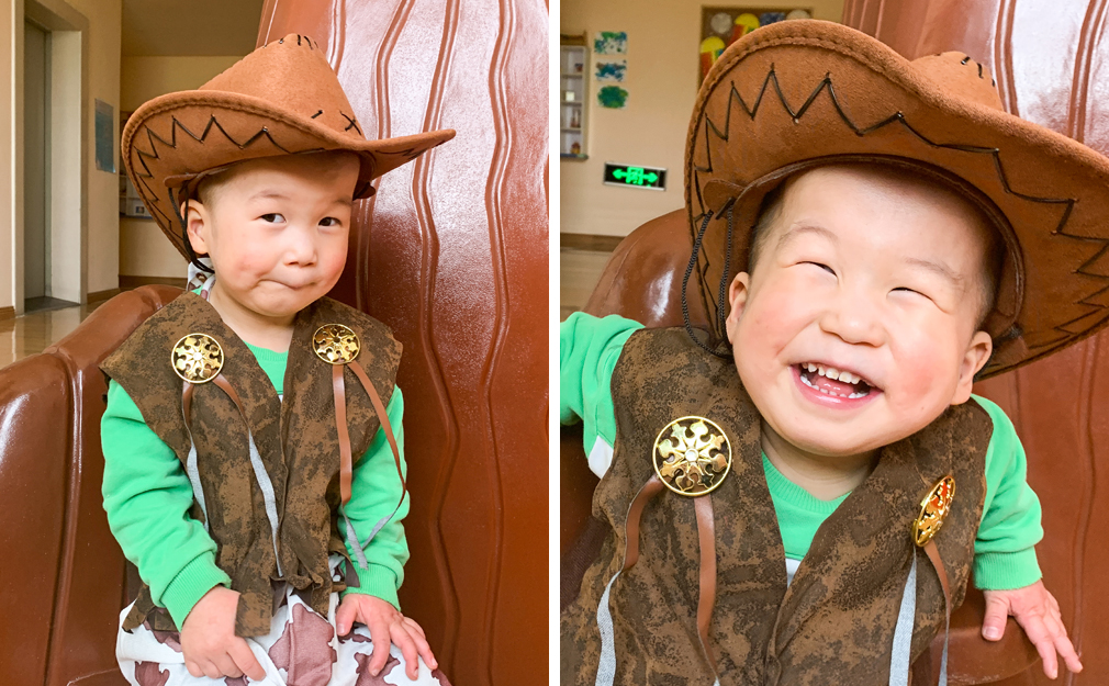 Jethro dressed as a cowboy