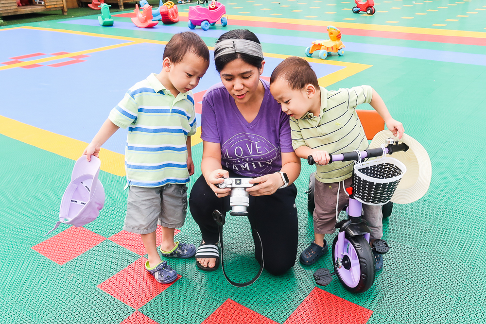 April with twins Jonathan and Rafael