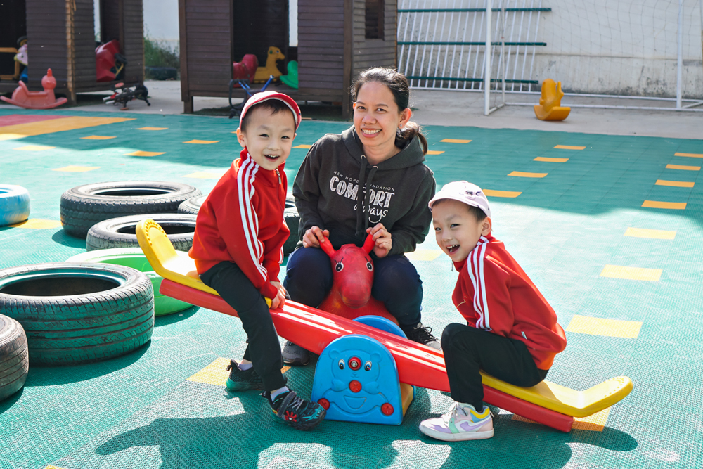 Rafael and Jonathan with Nurse Ednalyn